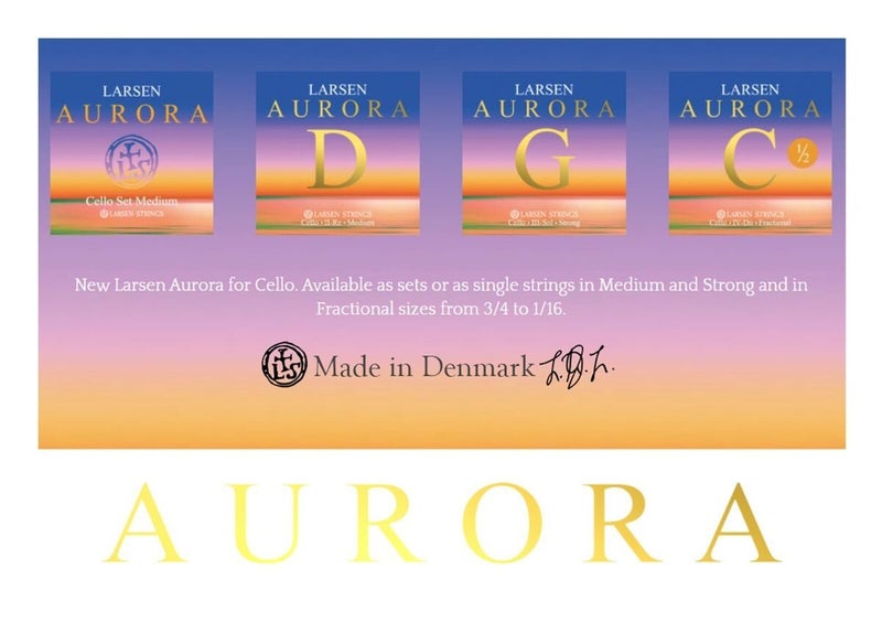 Brand New Larsen Aurora Cello Strings 4/4 Set Made in Denmark Carousel 2