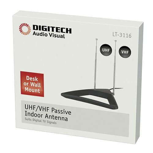 UHF/VHF Passive Indoor TV Rabbit Antenna Desk or Wall Mount Carousel 3