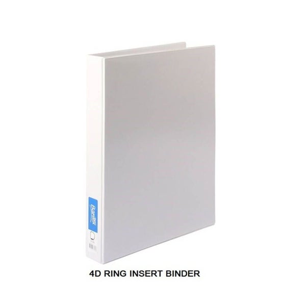 Bantex 4 D-Ring Insert Binder White 38mm A3 Carousel 1