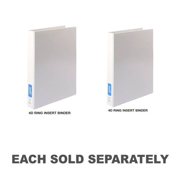 Bantex 4 D-Ring Insert Binder White 38mm A3 Carousel 2