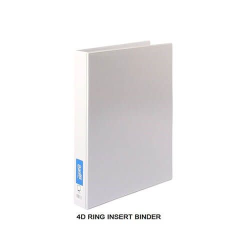 Bantex 4 D-Ring Insert Binder White 38mm A3 Carousel 4
