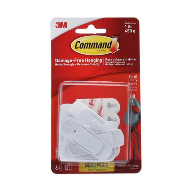 Command Value Pack Hooks (6 Hooks/12 Strips) Carousel 1