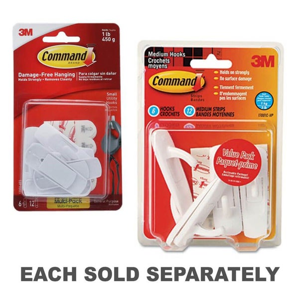 Command Value Pack Hooks (6 Hooks/12 Strips) Carousel 2