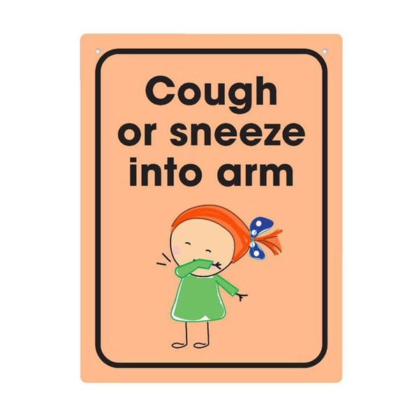 Durus Cough or Sneeze into Arm Wall Sign Carousel 1