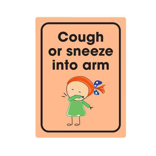 Durus Cough or Sneeze into Arm Wall Sign Carousel 4