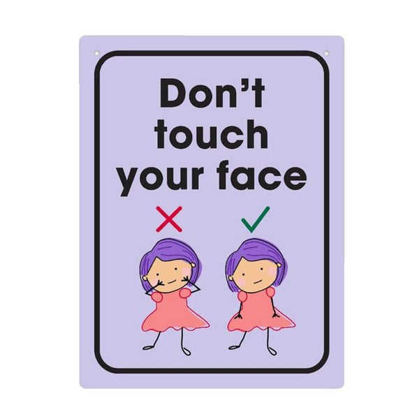 Durus Don't Touch Your Face School Wall Sign (225x300mm) Carousel 1