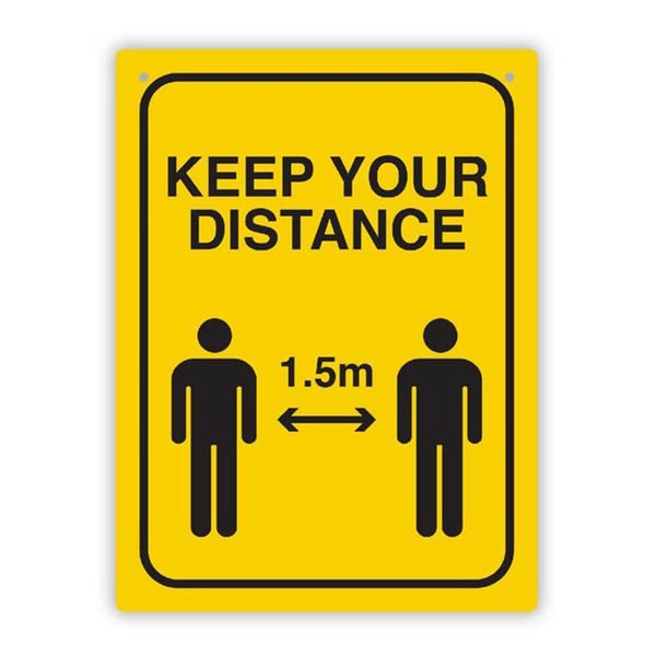 Durus Social Distancing Wall Sign 225x300mm Carousel 1