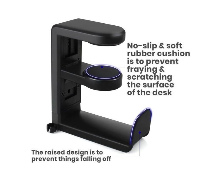 Under Desk Headphone Stand Adjustable Carousel 8