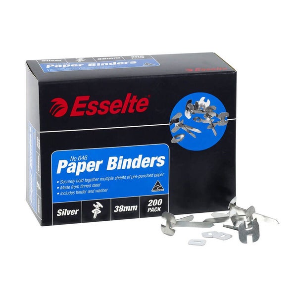 Esselte Paper Binders 38mm (200pk) Carousel 1