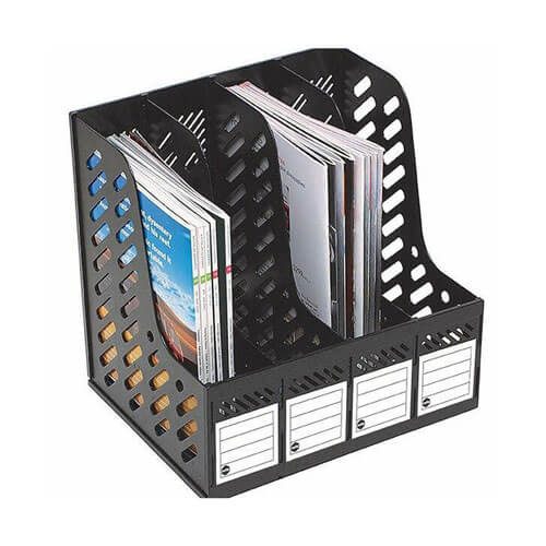 Marbig Magazine Rack Black Carousel 4