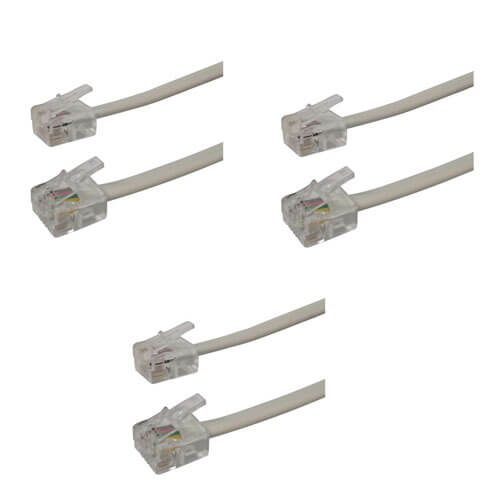 RJ12 6 Position 4 Conductor Plug to Plug Cable Carousel 4