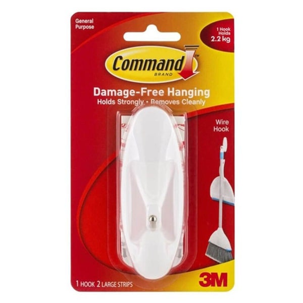 Command Wire Hook Large (White) Carousel 1