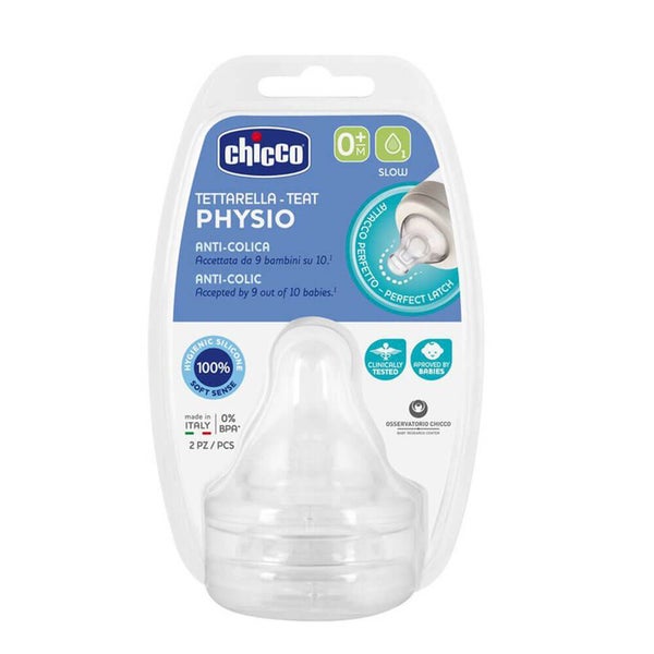 Chicco Perfect5 Anti-Colic SIlicon Teat 2pc Carousel 1