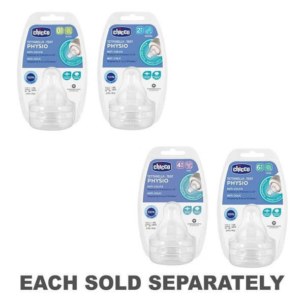 Chicco Perfect5 Anti-Colic SIlicon Teat 2pc Carousel 2