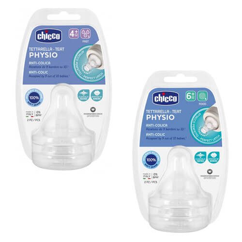 Chicco Perfect5 Anti-Colic SIlicon Teat 2pc Carousel 4
