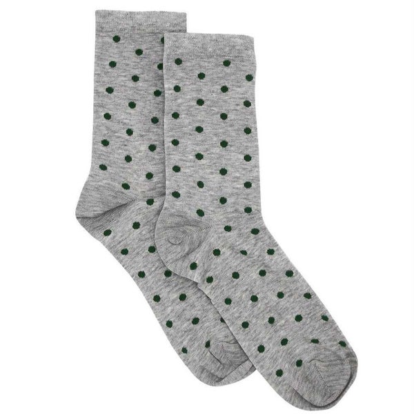 Levante Petite Spot Crew Socks Grey Marle / Nori Carousel 2