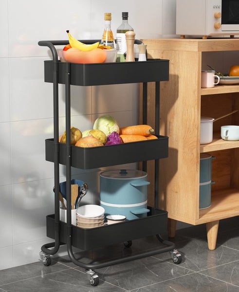 Kitchen Bathroom Storage Trolley Cart Carousel 1