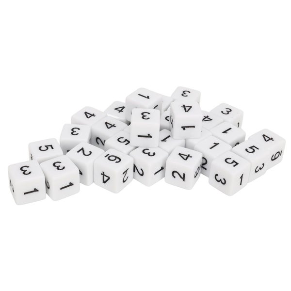 dice set 6 sided dice number dice plastic dice 30PCS Dice Set 16mm 6 Sided Carousel 8