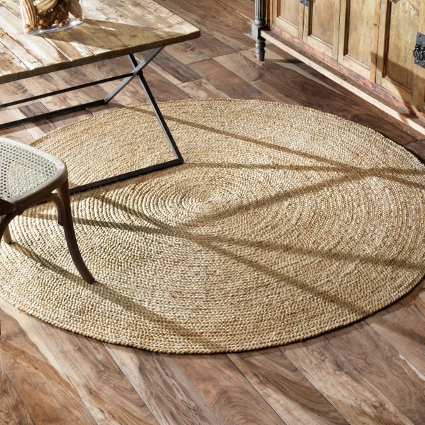 RUG - INDIAN JUTE DHURRIE 120CM ROUND RUG Carousel 1