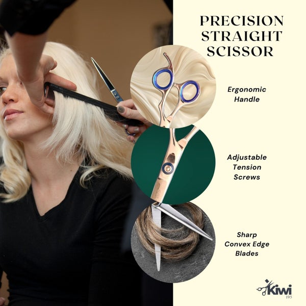 Professional Straight Hairdressing Scissors, 6.75 Inches Carousel 2
