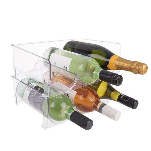 Bartender 6 Bottle 2-Tier Wine Rack (Clear) Carousel 2