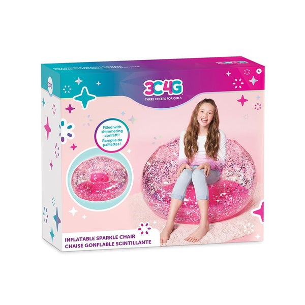 3C4G Pink Glitter Confetti Inflatable Chair Carousel 1