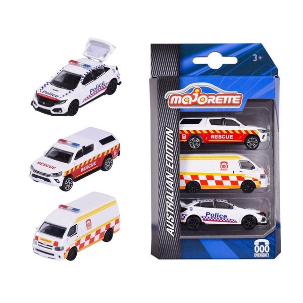 Majorette Australian 000 Emergency Vehicle Set (Pack of 3) Carousel 1