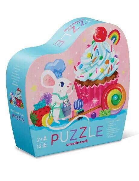Crocodile Creek 12pc Mini Puzzle Celebration Carousel 1