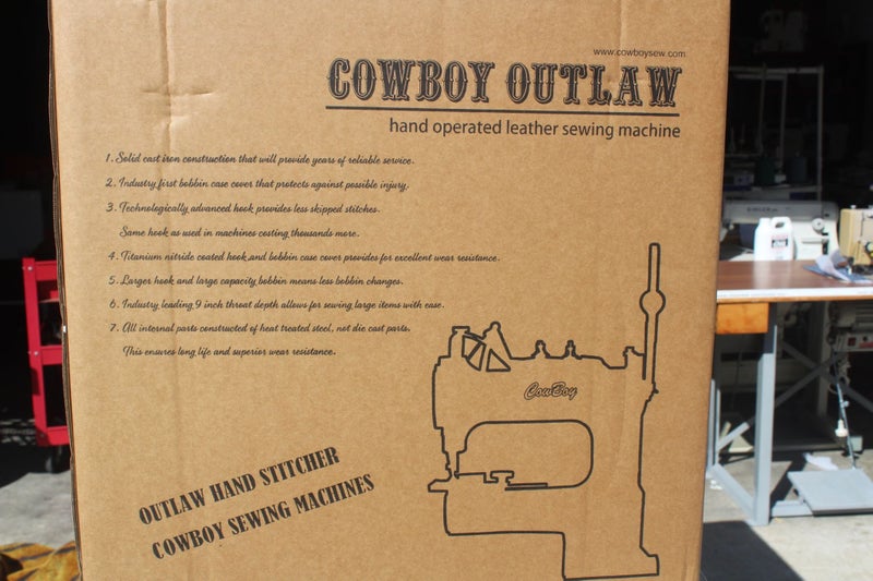 OUTLAW COWBOY HIGHTEX HAND CRANK LEATHER SEWING MACHINE Carousel 8