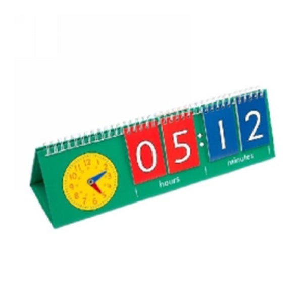 Analogue Clock with Digital Flip Chart Set (320x90mm) Carousel 1