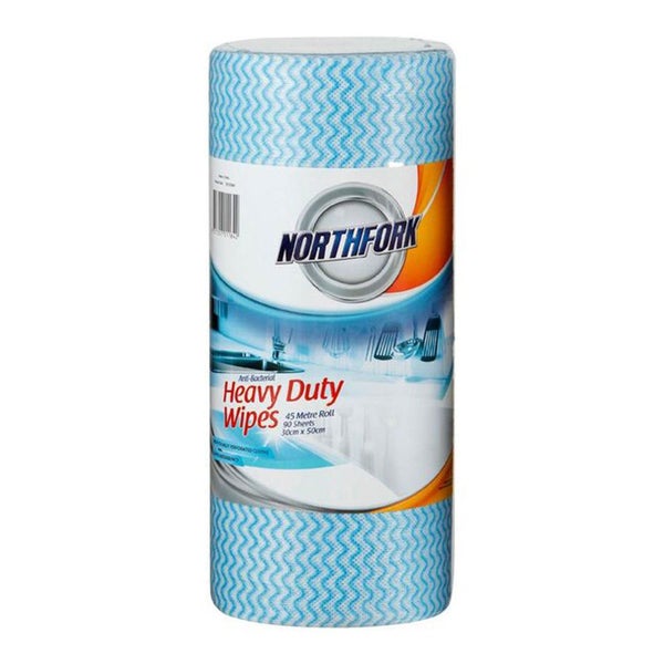 Northfork Heavy Duty Antibacterial Wipes Roll 90pcs (Blue) Carousel 1