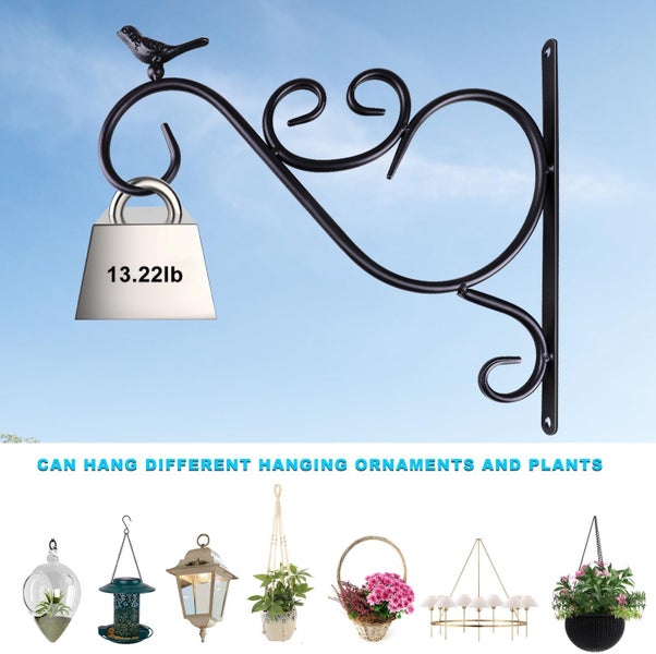 New 2Pcs Cast Iron Plant Hanger Brackets Wall Hanging Plants Hook Sale Sale Carousel 2