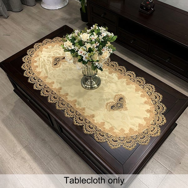 Wedding Modern Home Decoration Table Cloth Oval Tablecloth Protective Carousel 1