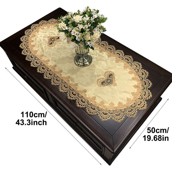 Wedding Modern Home Decoration Table Cloth Oval Tablecloth Protective Carousel 5