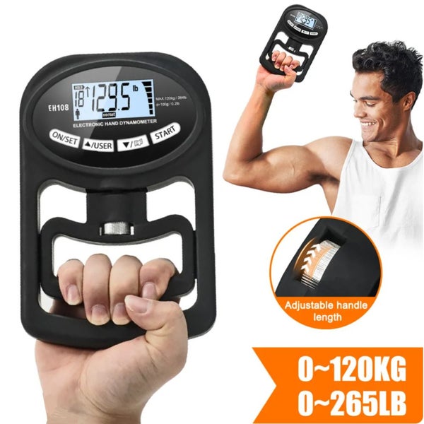 Grip Strength Tester 265Lbs/120Kg Digital Hand Dynamometer Grip Carousel 2