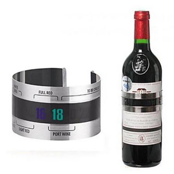 Wine Collar Thermometer Bar Beverage Tool Clever Wine Bottle Snap Carousel 1