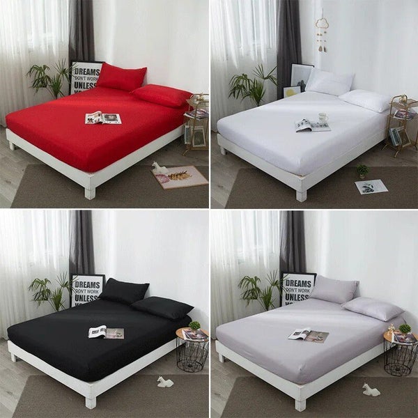 1pc Polyster Brushed Fitted Sheet - Soft Comfortable Bedding Carousel 2