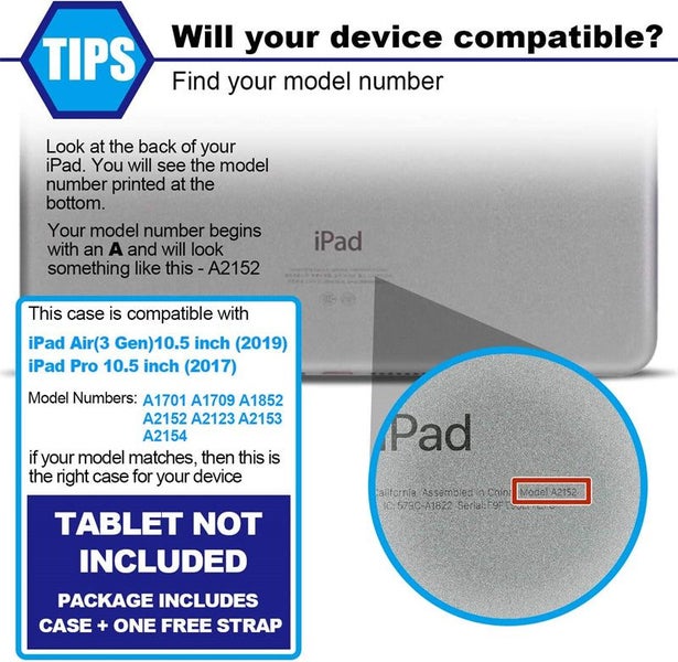 iPad Air 3rd Gen/Pro 10.5 inch Drop Protection Frosting Handle Case-LightBlue Carousel 2