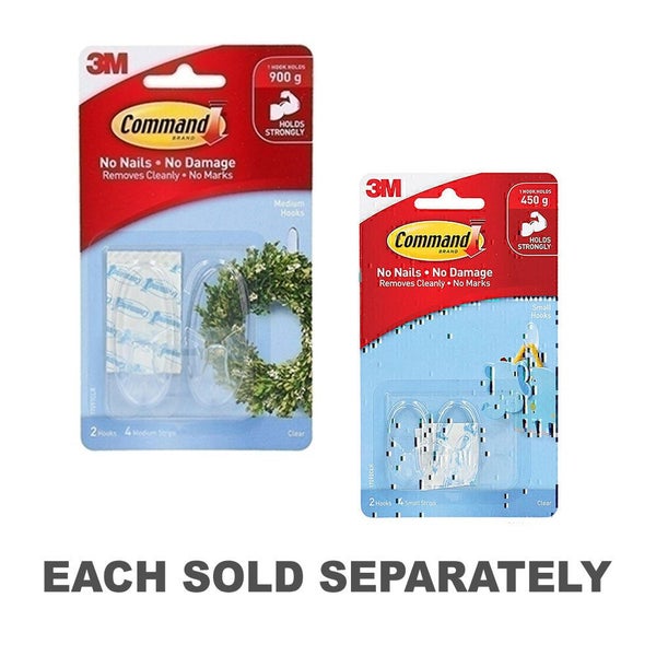 Command Clear Hooks 2pk (Box of 6) Carousel 2