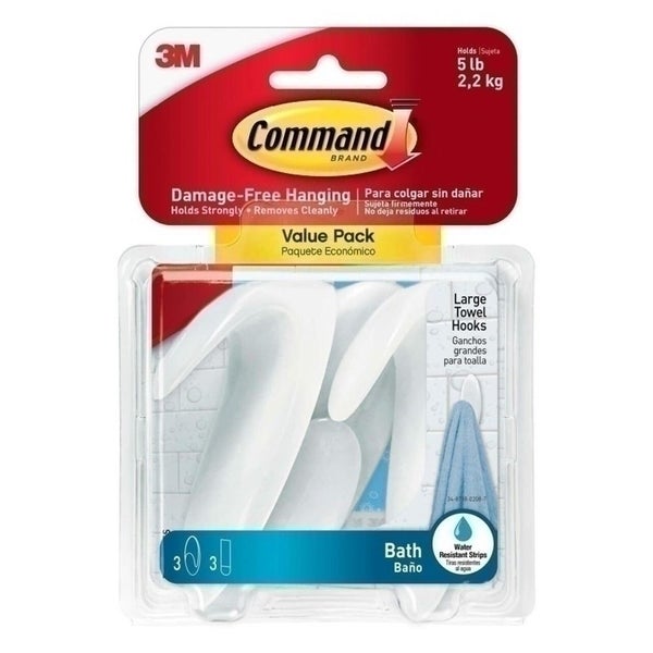 Command Large Towel Hooks Value (Box of 6) Carousel 1