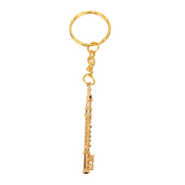 gold flute keychain instrument keychain golden flute keychain flute keychain Carousel 8