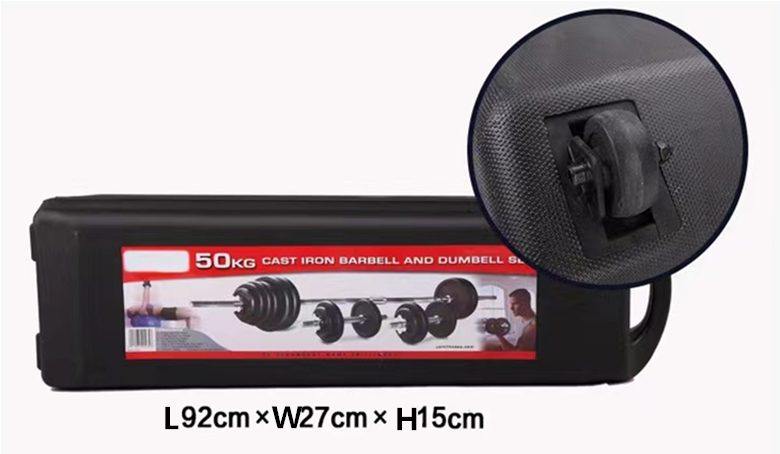 Weights Box 50kg Barbell Dumbbell Pack Carousel 12