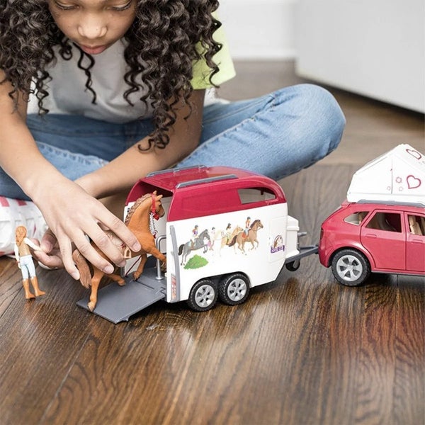 Schleich Horse Club Adventures w Car & Trailer Figurine Playset Kids 5-12y Carousel 2