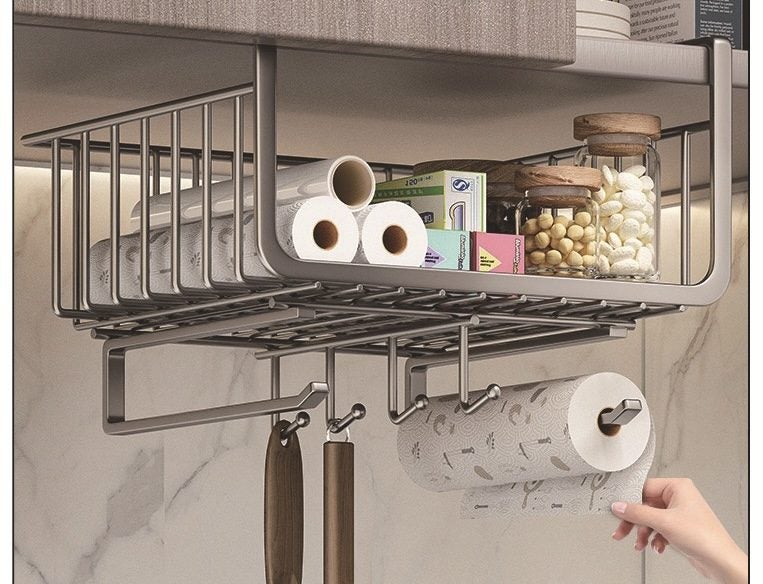 Spice Rack, Under Cabinet Divider Hanging Basket, Kitchen Orgnaizers Carousel 1