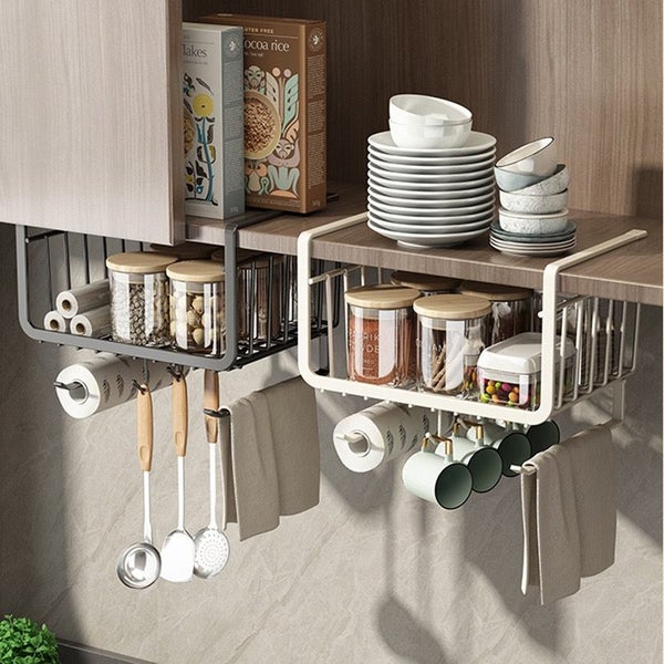 Spice Rack, Under Cabinet Divider Hanging Basket, Kitchen Orgnaizers Carousel 1