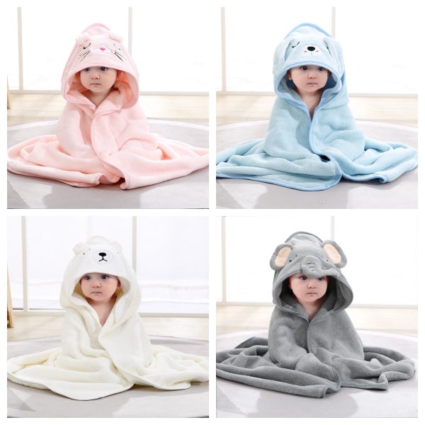 1pc Soft & Skin-Friendly Children's Cartoon Bath Towel & Blanket Carousel 1