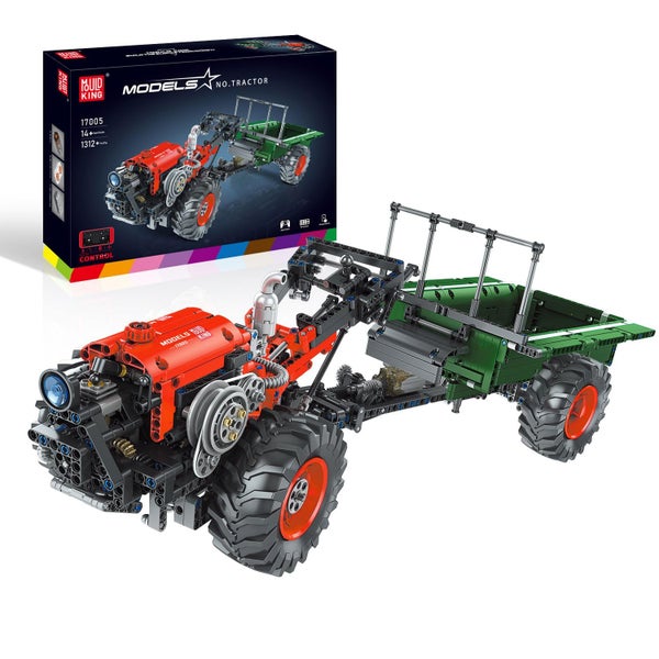Mould King Heavy-Duty RC Tractor Truck with Trailer Building Sets, RC Tractor Carousel 2
