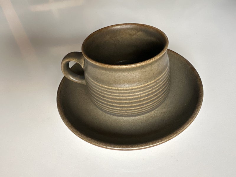 Denby coffee mug and saucer Carousel 1