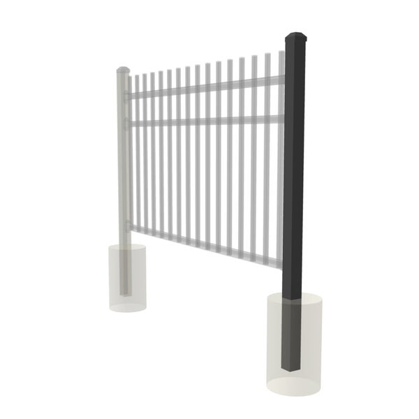 Aluminium Fence In-Gound Post - 65x65x2.5mm - Various Lengths and Colours Carousel 4