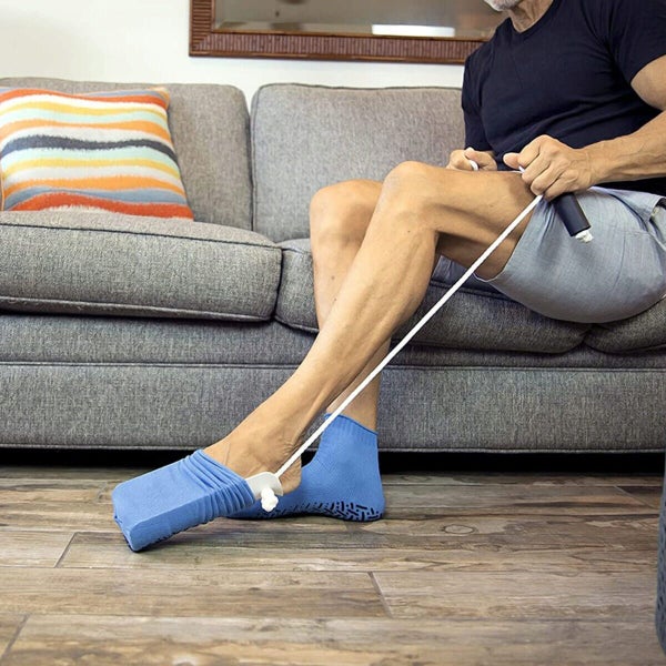 Super Aid Sock Helper Puller Easy On Off Pulling Assists for Elderly Pregnant Carousel 5